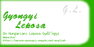 gyongyi leposa business card